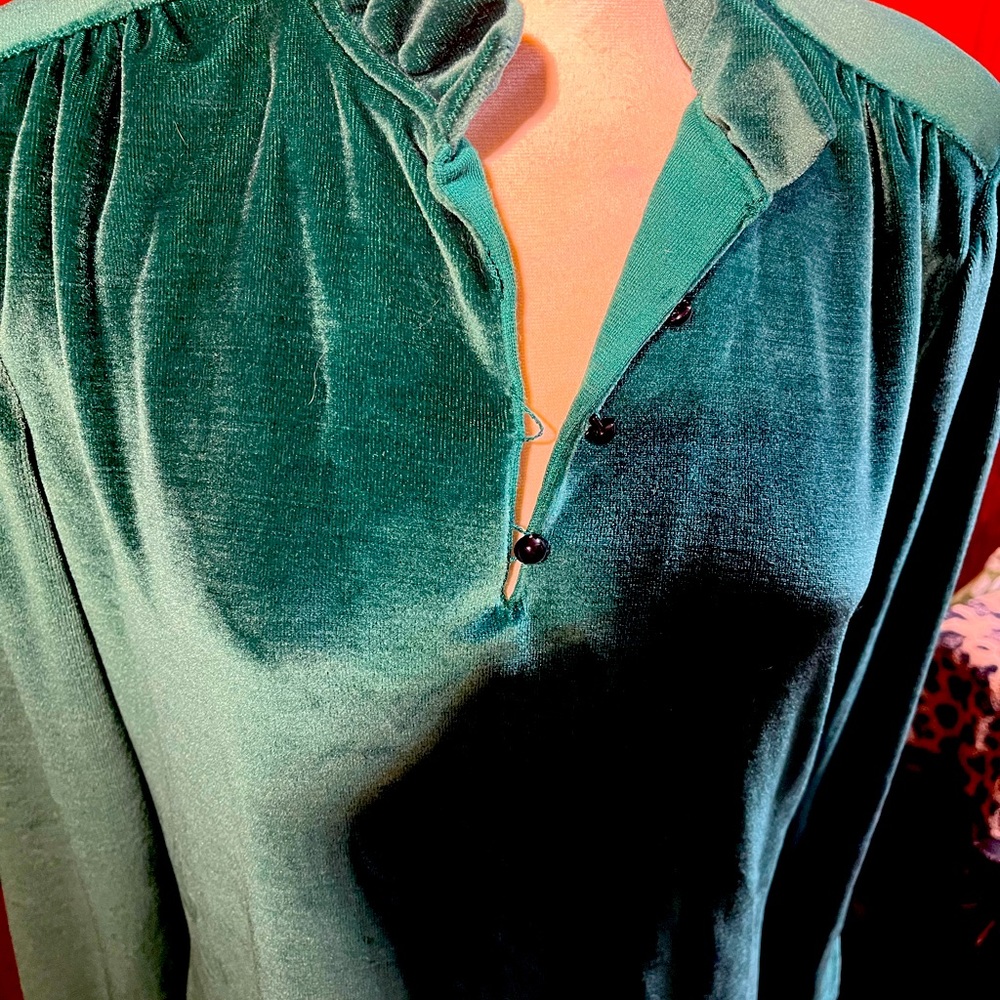 Vintage velvet 70’s midi dress perfect condition